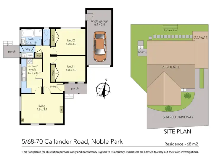 Floorplan of Homely unit listing, 5/68-70 Callander Road, Noble Park VIC 3174