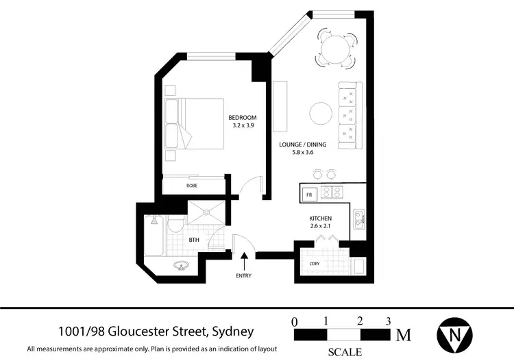 Floorplan of Homely apartment listing, 1001/96-118 Gloucester Street, The Rocks NSW 2000