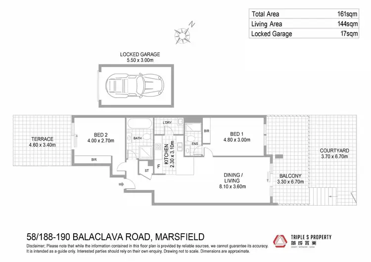 Floorplan of Homely unit listing, 58/188-190 Balaclava Road, Marsfield NSW 2122