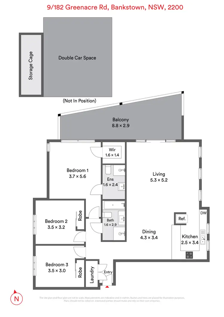 Floorplan of Homely unit listing, 9/182-184 Greenacre Road, Bankstown NSW 2200