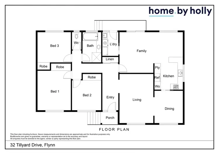 Floorplan of Homely house listing, 32 Tillyard Drive, Flynn ACT 2615