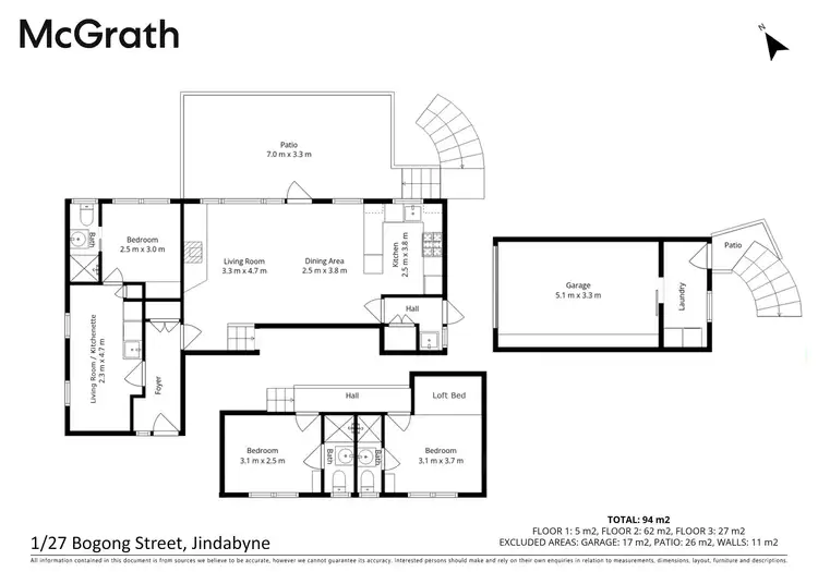 Floorplan of Homely apartment listing, 1/27 Bogong Street, Jindabyne NSW 2627