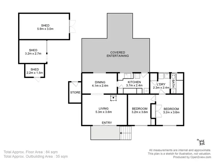 Floorplan of Homely house listing, 5 Raynors Road, Midway Point TAS 7171