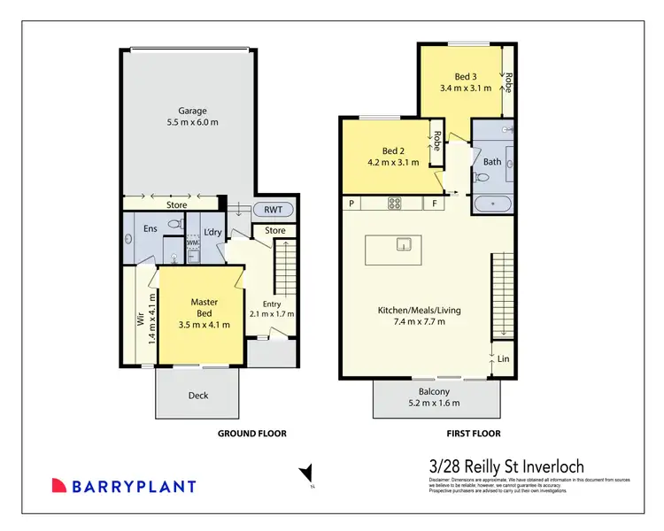 Floorplan of Homely townhouse listing, 3/28 Reilly Street, Inverloch VIC 3996