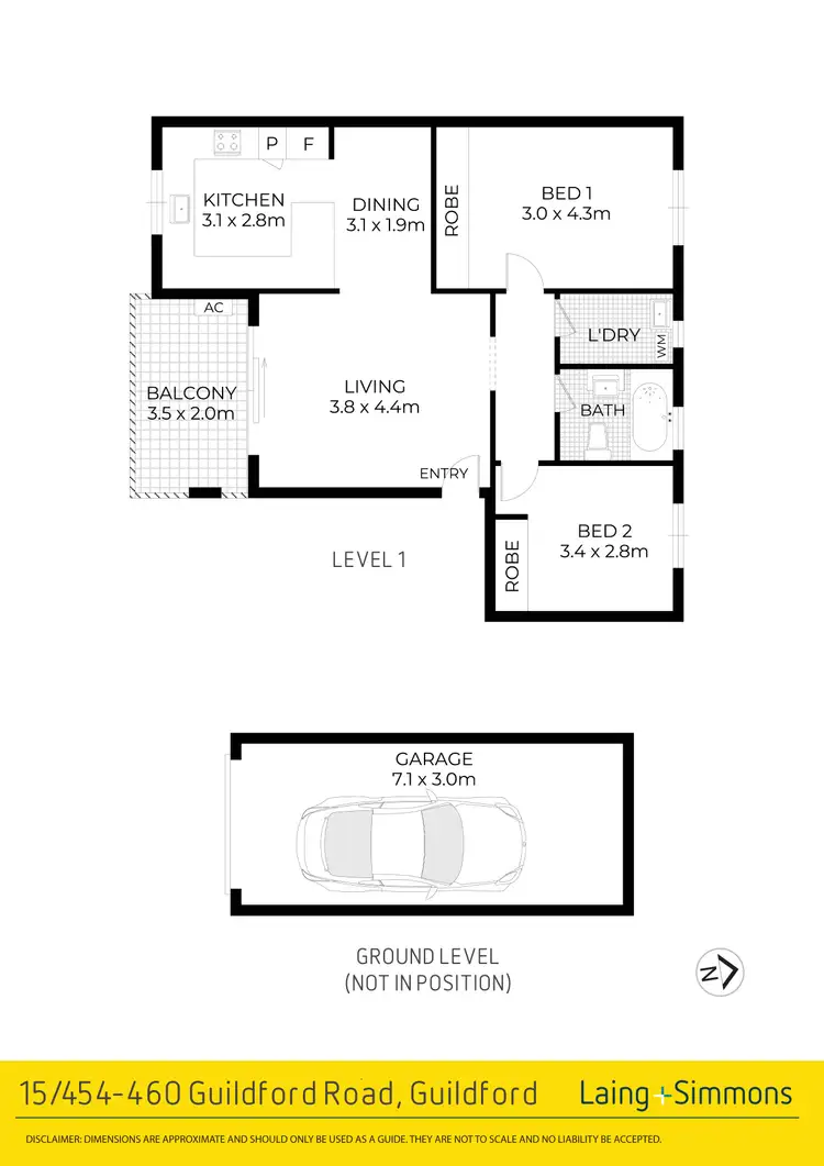Floorplan of Homely unit listing, 15/454-460 Guildford Road, Guildford NSW 2161