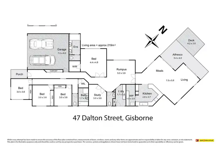 Floorplan of Homely house listing, 47 Dalton Street, Gisborne VIC 3437