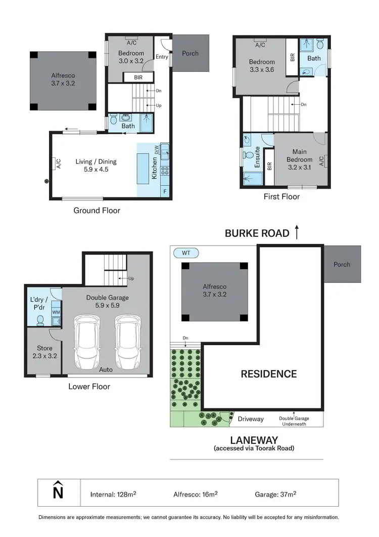 Floorplan of Homely townhouse listing, 3/14 Bright Street, Camberwell VIC 3124