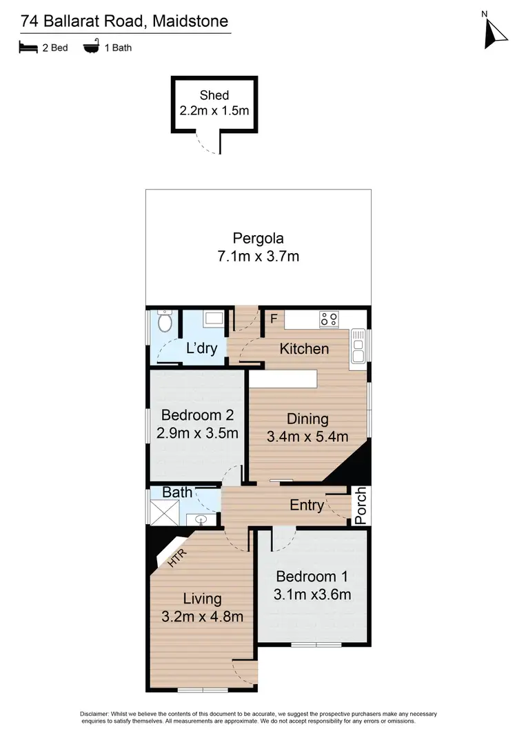 Floorplan of Homely house listing, 74 Ballarat Road, Maidstone VIC 3012
