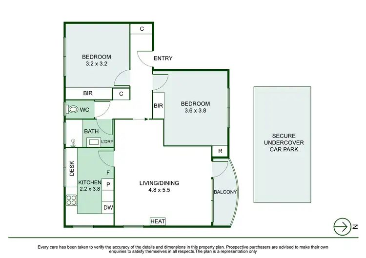 Floorplan of Homely apartment listing, 1/767 Punt Road, South Yarra VIC 3141