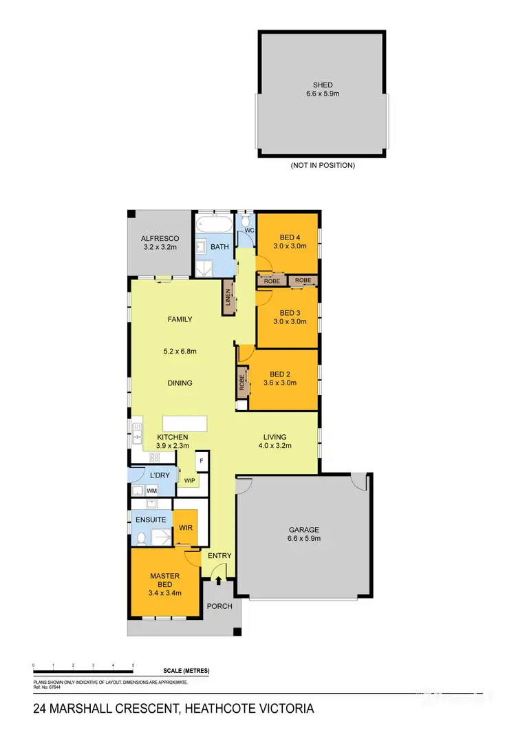 Floorplan of Homely house listing, 24 Marshall Crescent, Heathcote VIC 3523