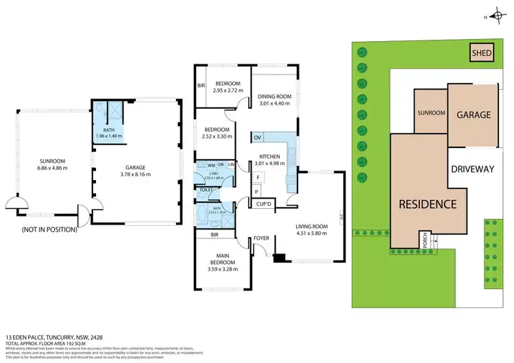 Floorplan of Homely house listing, 13 Eden Place, Tuncurry NSW 2428