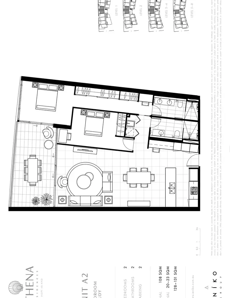 Floorplan of Homely apartment listing, 1105/6-8 Sickle Avenue, Hope Island QLD 4212