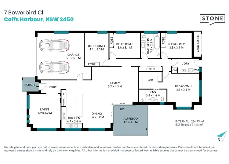 Floorplan of Homely house listing, 7 Bowerbird Close, Coffs Harbour NSW 2450