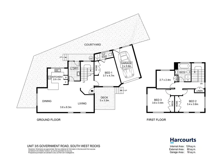 Floorplan of Homely unit listing, 3/5 Government Road, South West Rocks NSW 2431