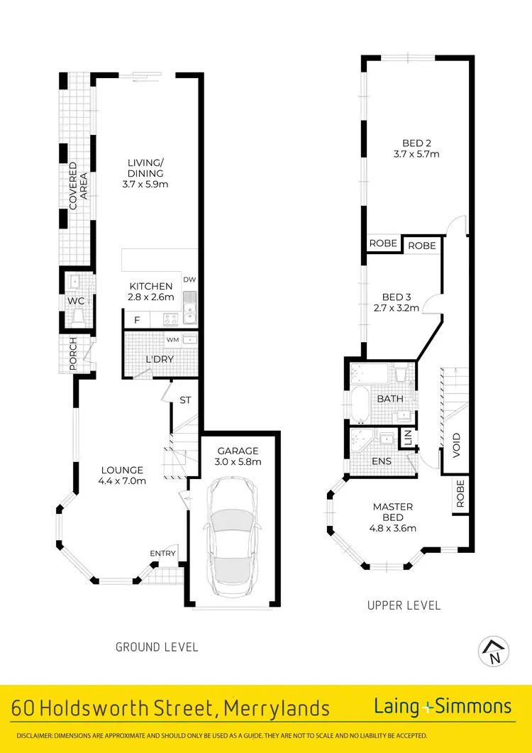 Floorplan of Homely semi-detached listing, 60 Holdsworth Street, Merrylands NSW 2160