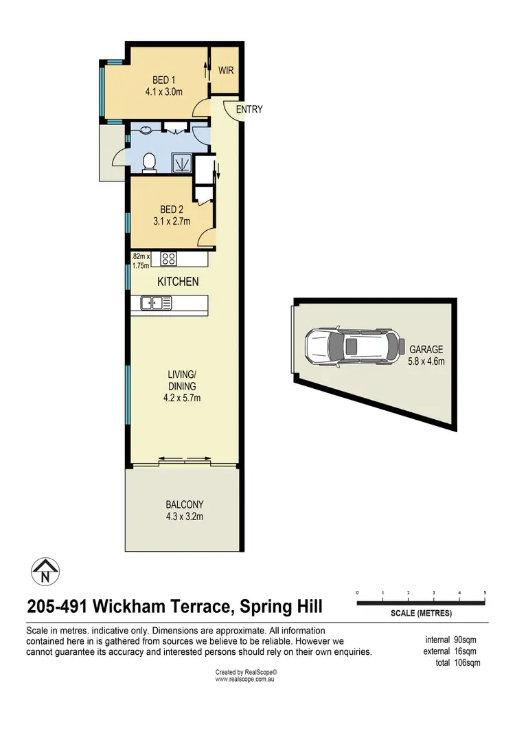 Floorplan of Homely unit listing, 205/491 Wickham Terrace, Spring Hill QLD 4000