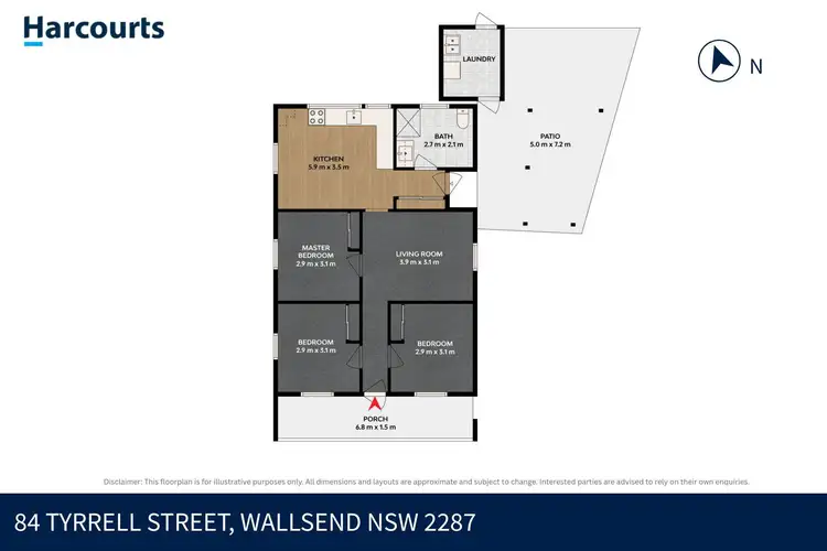 Floorplan of Homely house listing, 84 Tyrrell Street, Wallsend NSW 2287
