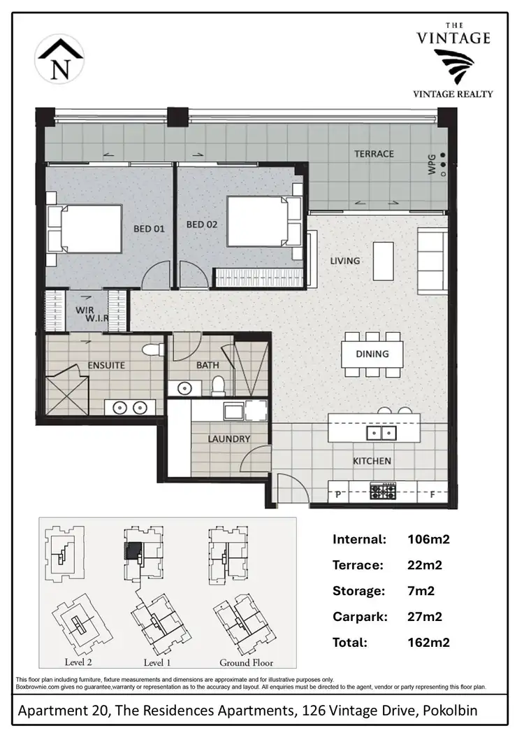 Floorplan of Homely apartment listing, 20/126 Vintage Drive, Pokolbin NSW 2320