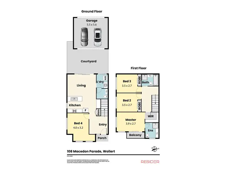 Floorplan of Homely townhouse listing, 108 Macedon Parade, Wollert VIC 3750