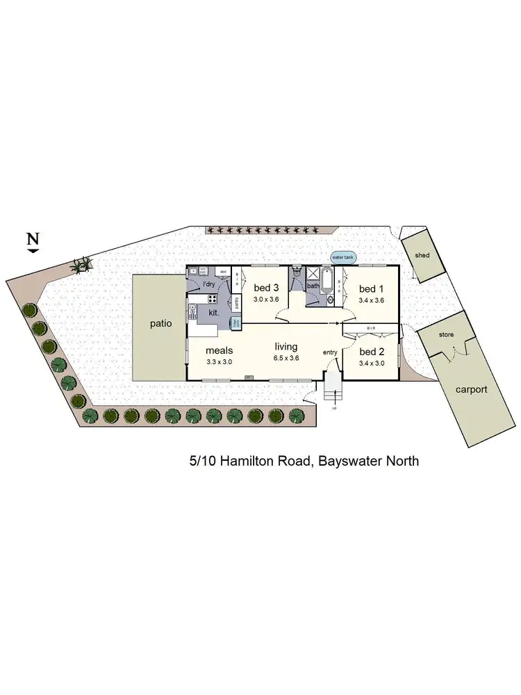 Floorplan of Homely unit listing, 5/10 Hamilton Road, Bayswater North VIC 3153