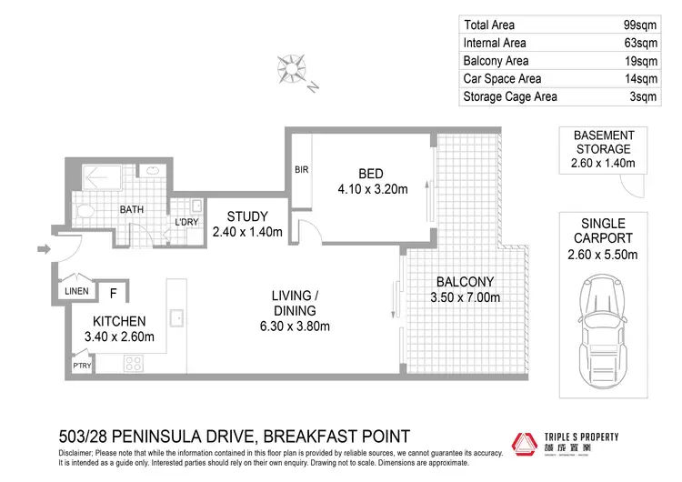 Floorplan of Homely apartment listing, 503/28 Peninsula Drive, Breakfast Point NSW 2137