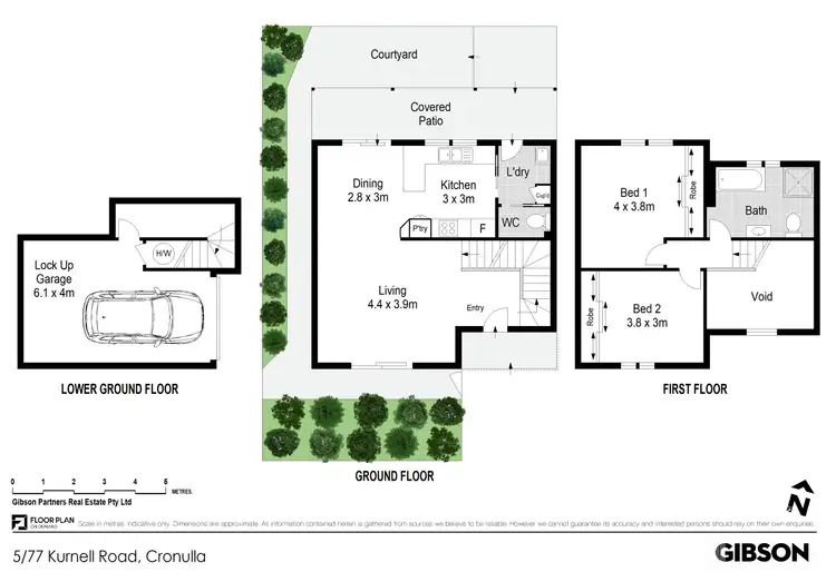 Floorplan of Homely townhouse listing, 5/77 Kurnell Road, Cronulla NSW 2230