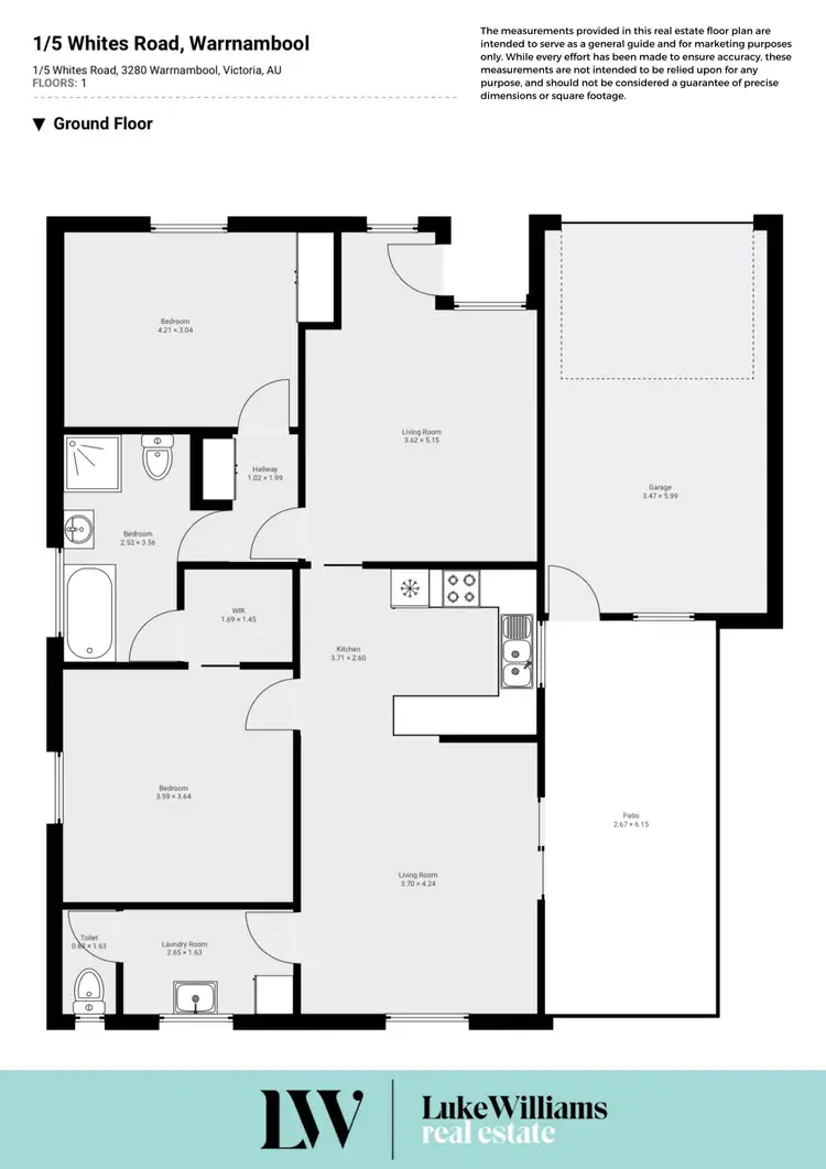 Floorplan of Homely unit listing, 1/5 Whites Road, Warrnambool VIC 3280