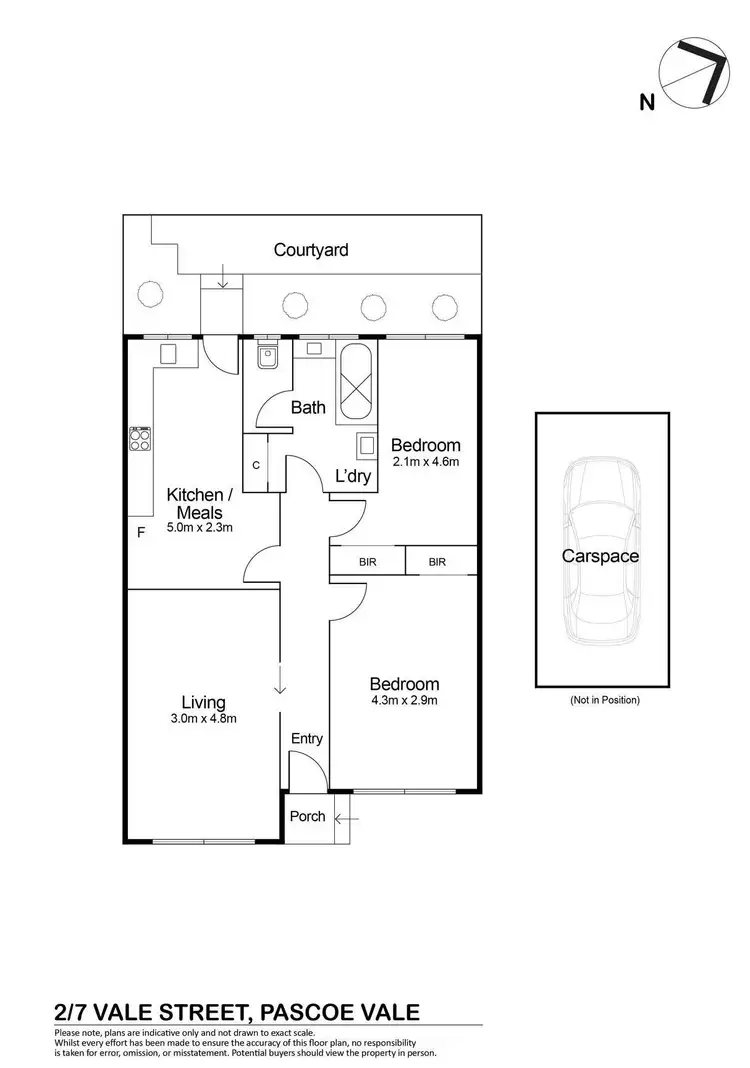 Floorplan of Homely unit listing, 2/7 Vale Street, Pascoe Vale VIC 3044