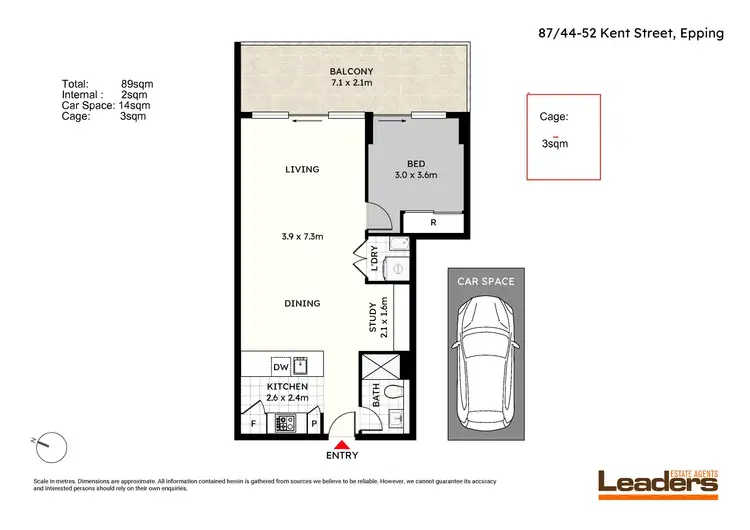 Floorplan of Homely apartment listing, 87/44-52 Kent Street, Epping NSW 2121
