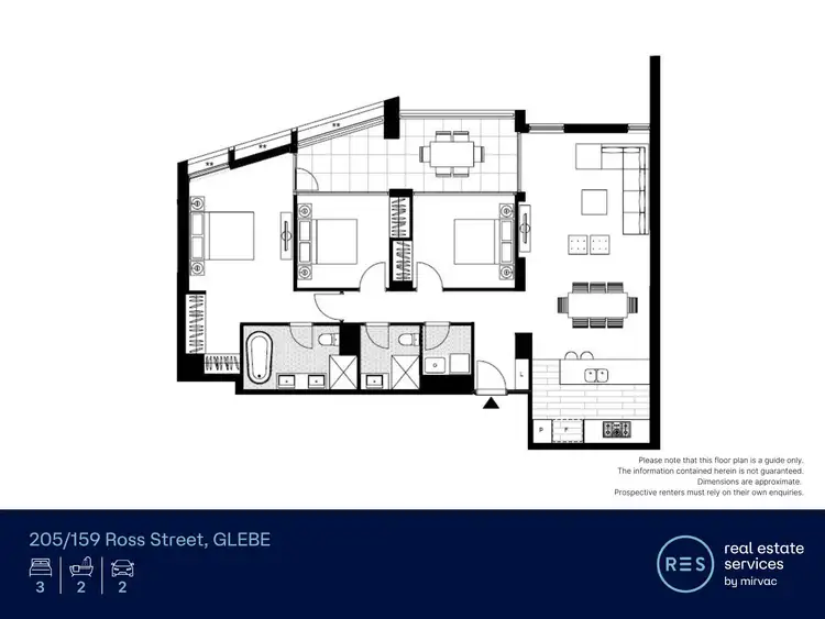 Floorplan of Homely apartment listing, 205/159 Ross Street, Glebe NSW 2037
