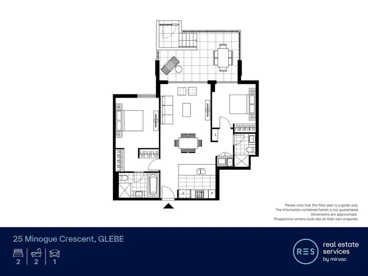 Floorplan of Homely apartment listing, 25 Minogue Crescent, Glebe NSW 2037