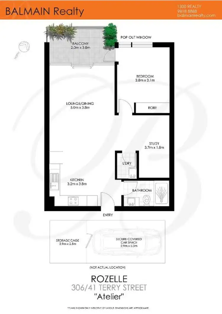 Floorplan of Homely apartment listing, 306/41 Terry Street, Rozelle NSW 2039