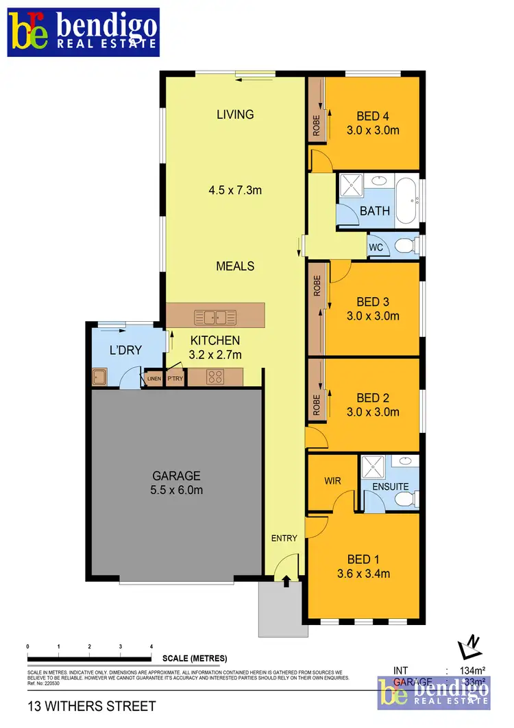 Floorplan of Homely house listing, 13 Withers Street, Huntly VIC 3551