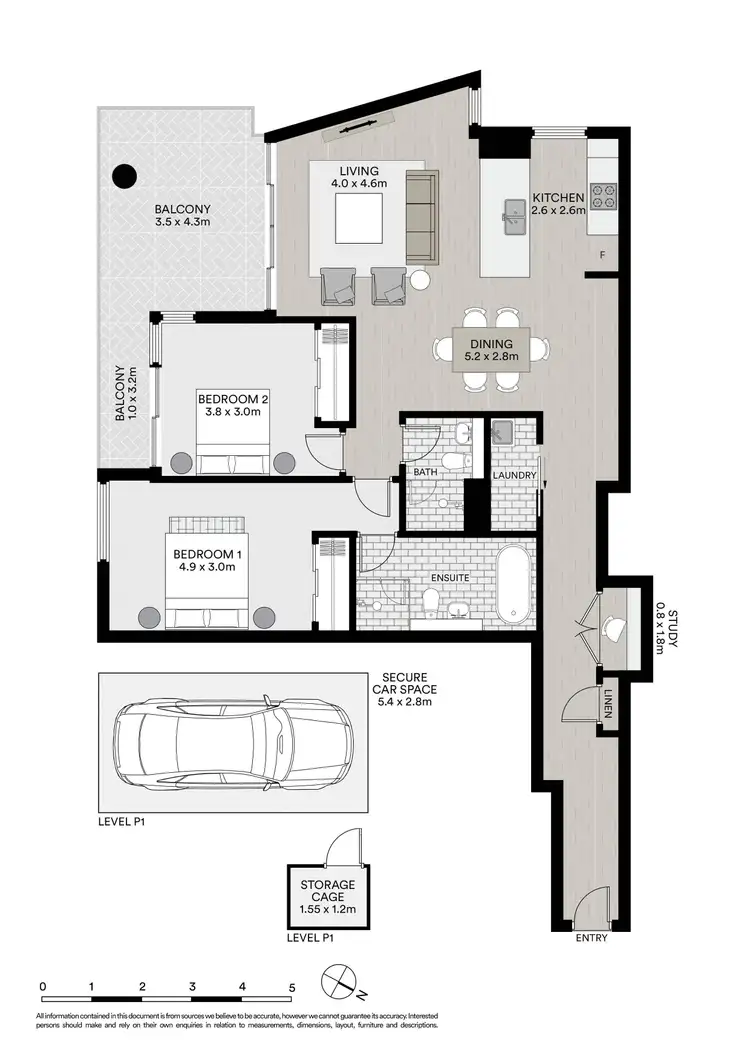 Floorplan of Homely apartment listing, 312/30 Ferntree Place, Epping NSW 2121