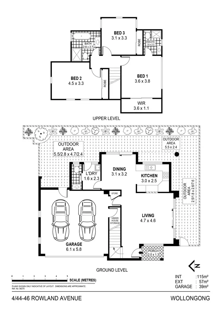 Floorplan of Homely townhouse listing, 4/44-46 Rowland Avenue, Wollongong NSW 2500
