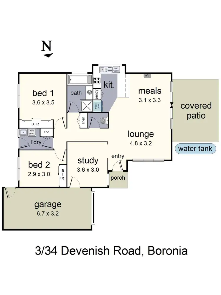 Floorplan of Homely unit listing, 3/34 Devenish Road, Boronia VIC 3155