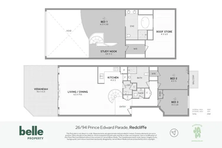 Floorplan of Homely apartment listing, 26/94-98 Prince Edward Parade, Redcliffe QLD 4020