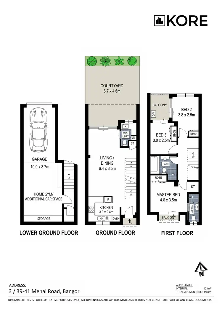 Floorplan of Homely townhouse listing, 3/39-41 Menai Road, Bangor NSW 2234