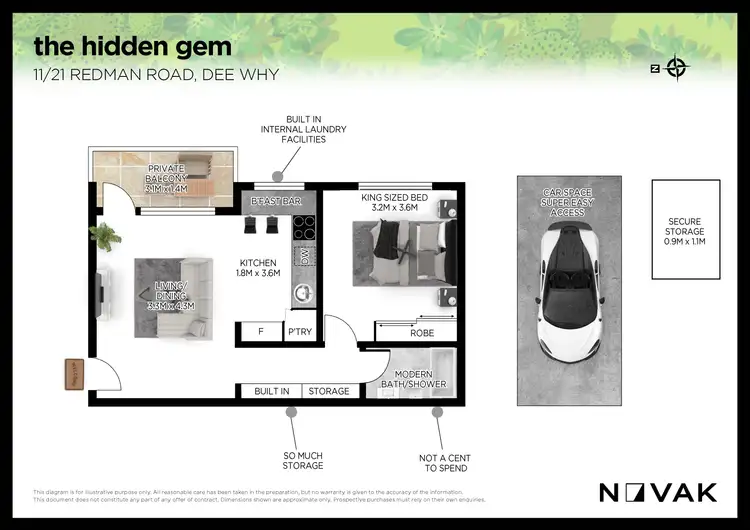 Floorplan of Homely unit listing, 11/21 Redman Road, Dee Why NSW 2099