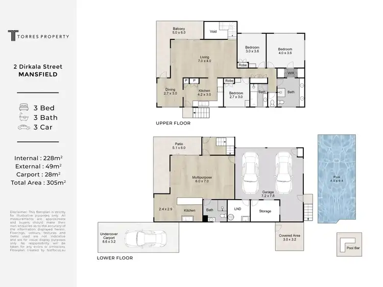 Floorplan of Homely house listing, 2 Dirkala Street, Mansfield QLD 4122