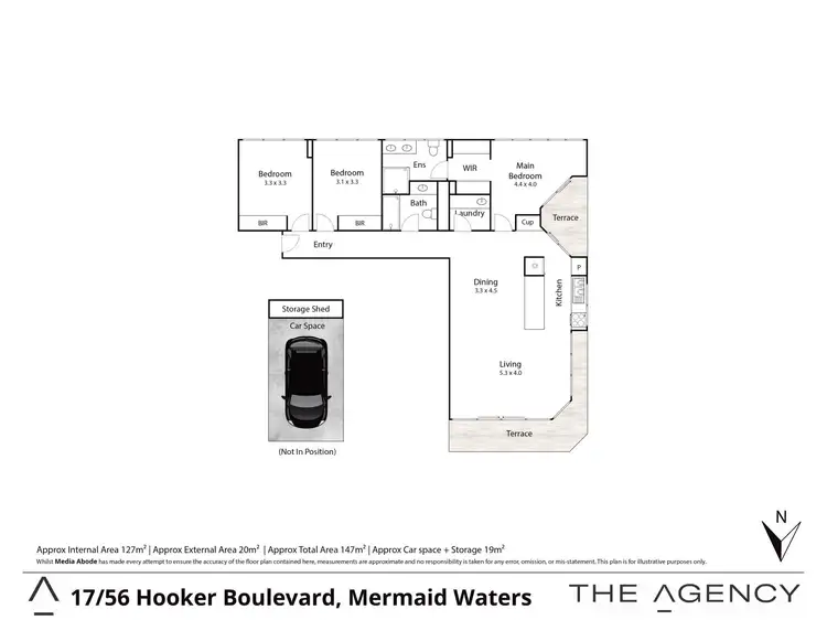 Floorplan of Homely apartment listing, 17/56 Hooker Boulevard, Mermaid Waters QLD 4218