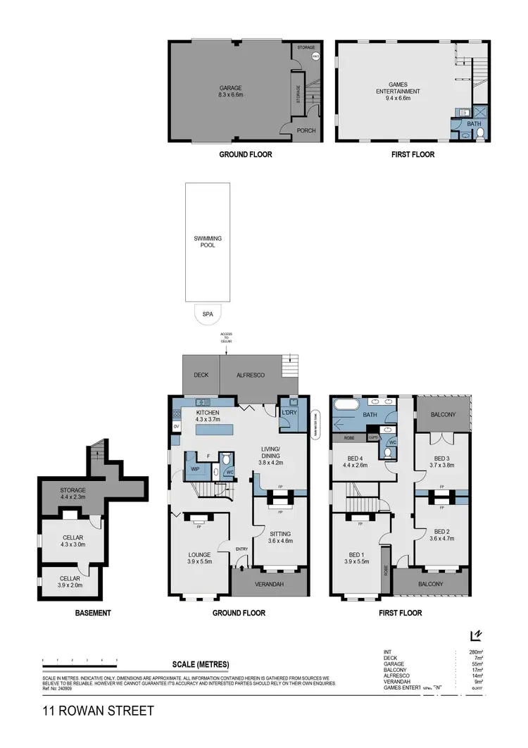 Floorplan of Homely house listing, 11 Rowan Street, Bendigo VIC 3550