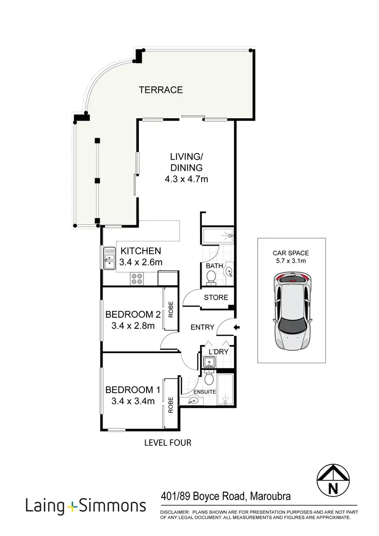 Floorplan of Homely apartment listing, 401/89-91 Boyce Road, Maroubra NSW 2035