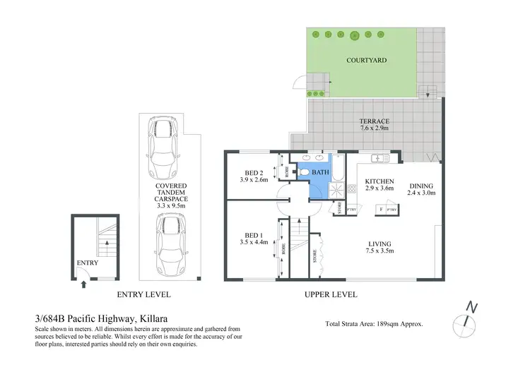 Floorplan of Homely townhouse listing, 3/684b Pacific Highway, Killara NSW 2071