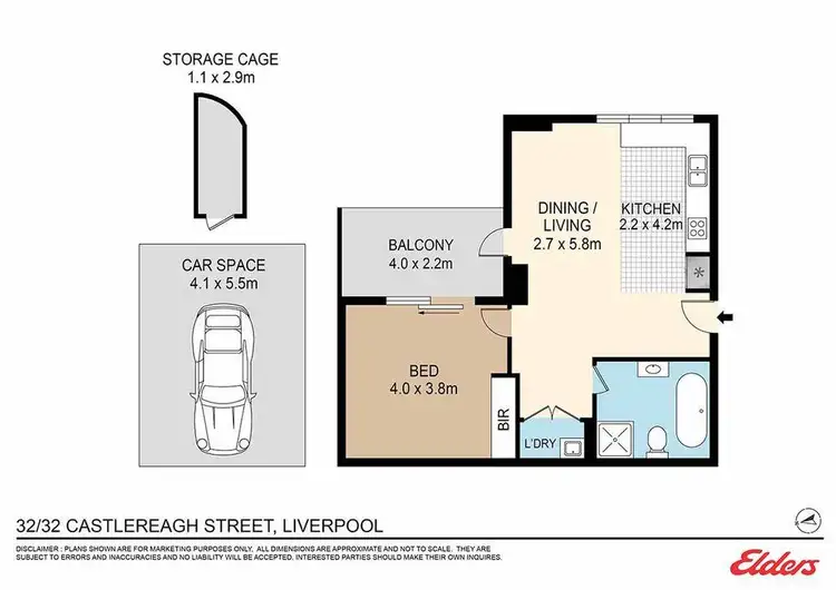 Floorplan of Homely apartment listing, 32/32 Castlereagh Street, Liverpool NSW 2170