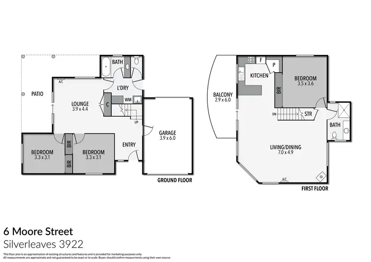 Floorplan of Homely townhouse listing, 6 Moore Street, Silverleaves VIC 3922
