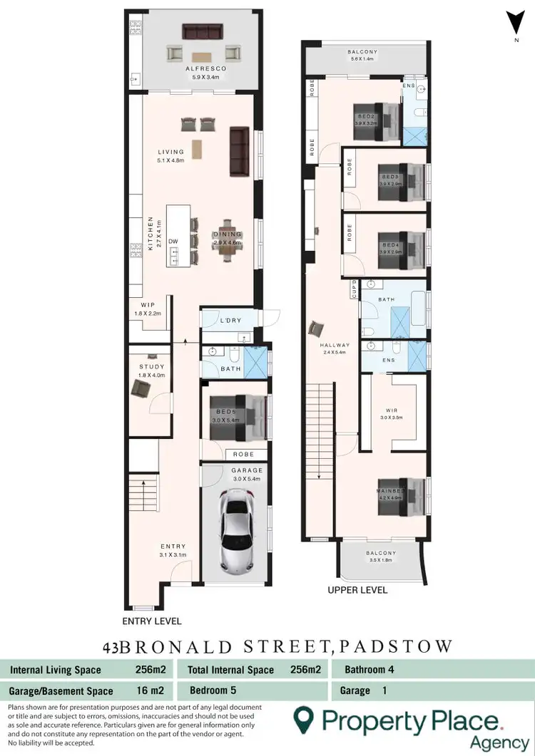 Floorplan of Homely semi-detached listing, 43B Ronald Street, Padstow NSW 2211