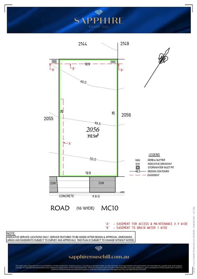 Floorplan of Homely land listing, Lot 2056/259 Riverstone Road, Rouse Hill NSW 2155