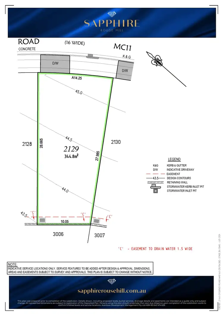 Floorplan of Homely land listing, Lot 2129/259 Riverstone Road, Rouse Hill NSW 2155