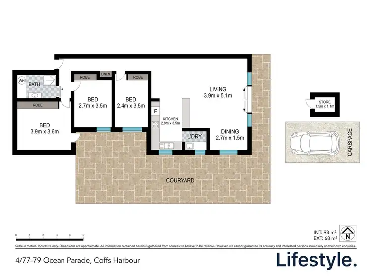 Floorplan of Homely apartment listing, 4/77-79 Ocean Parade, Coffs Harbour NSW 2450